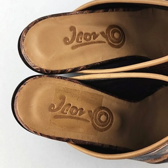 Icon Women's Leather Tan Wearable Art Western Horses Heeled Mules Shoes Size 7 - Picture 10 of 16